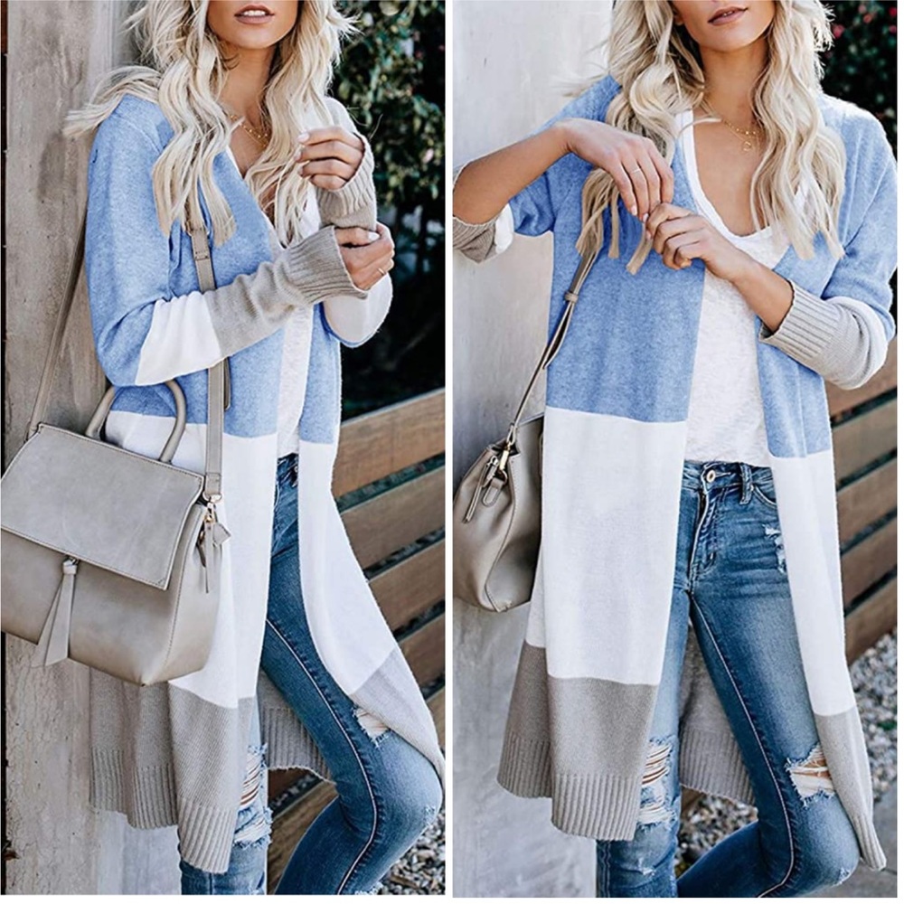 *WOMENS ColorBlock Cardigan* - Picture 2 of 2